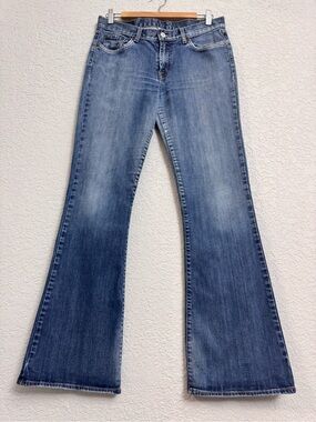 Lucky Brand Dungarees Mid-Blue Flare Jeans Y2K